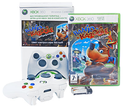 Комплект: Геймпад Wireless Controller (белый) для платформы Xbox 360 + игра Banjo Kazooie: Шарики & Ролики (Xbox 360) быть изменена без предварительного уведомления инфо 3020j.