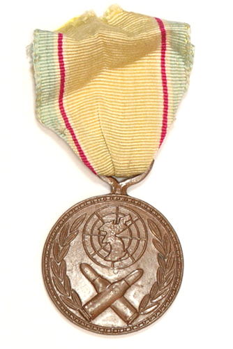 Медаль "За службу в Корейской войне" Металл Корея, 1951 год за участие в Корейской войне инфо 9685k.