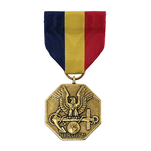 Медаль ВМФ и корпуса морской пехоты (Металл, литье - США, 1970-е гг ) 1975 г инфо 9740k.
