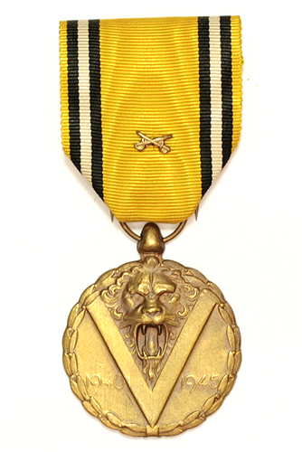Медаль в память войны 1940-1945 годов (Металл - Бельгия, 1946 год) 1946 г инфо 9751k.