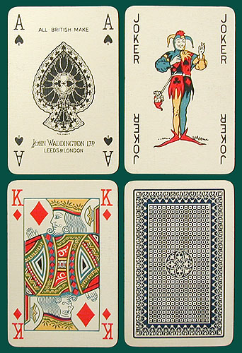 Игральные карты "Canasta" Двойная колода по 54 листа John Waddington Ltd, Англия 1940 год карты парами, два на два инфо 10200k.