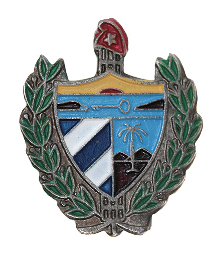 Значок "Герб Республики Куба" Металл, эмаль Куба, вторая половина XX века был принят 24 апреля 1906 инфо 10303k.