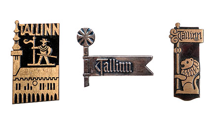 Комплект из 3-х значков "Таллинн" Металл Эстония, третья четверть XX века Размер 1,3 х 3,1 см инфо 10309k.