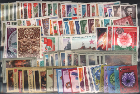 Годовой комплект марок за 1974 год, СССР 1974 г инфо 9416b.