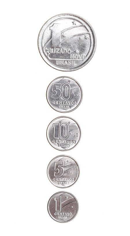 Комплект из 5 монет Металл Бразилия, 1989 год 1989 г инфо 9594b.