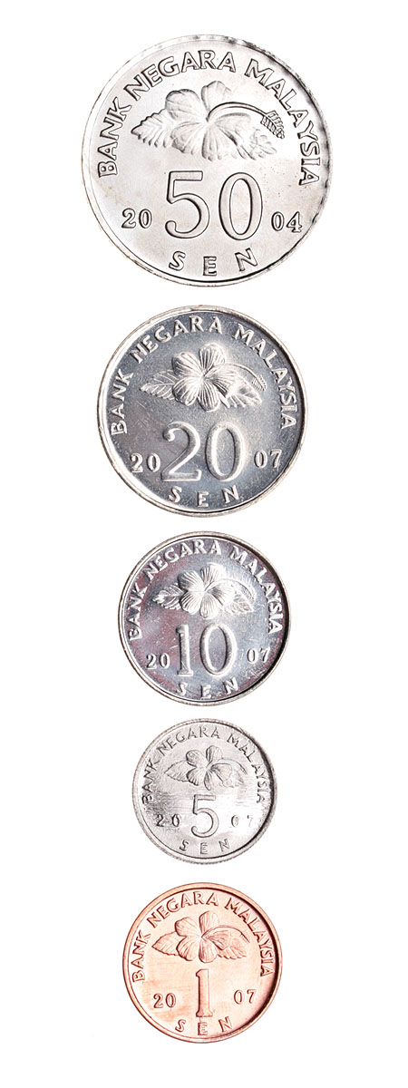Комплект из 5 монет Металл Малайзия, 2004 - 2007 гг 2004 г инфо 9600b.