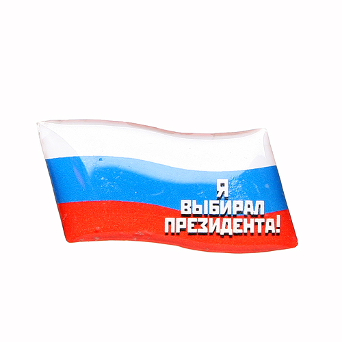 Значок "Я выбирал президента" Металл, пластик Россия, 2004 год 2004 году всем голосующим впервые инфо 11751b.