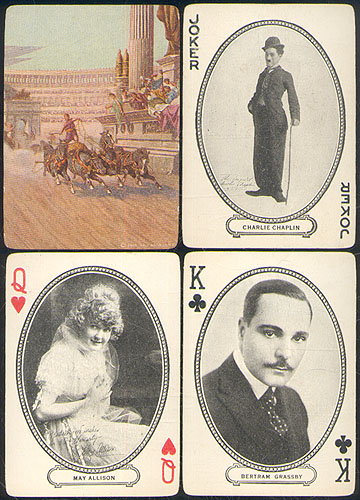 Игральные карты "Trade Movie Mark Souvenir Playing Cards" M J Moriarty, США, 1916 год коробки - удовлетворительная Поигранные карты инфо 9910g.