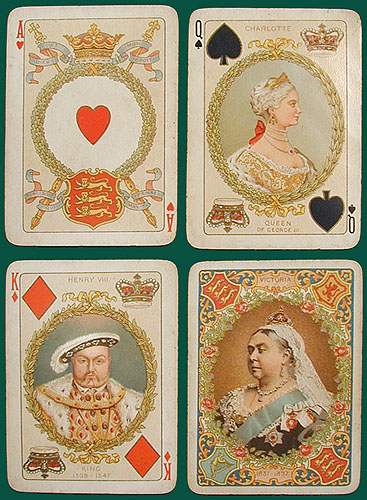 Игральные карты "Queen Victoria Jubilee Playing Cards", 52 листа Goodall & Son Ltd, Англия, 1897 год отмечена как "BRITISH ISLES 338" инфо 9913g.