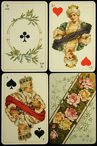 Игральные карты "Baroness Bridge", 52 листа Dondorf, Германия, 1895 год №183 по каталогу Фурнье номером 183 Сохранность очень хорошая инфо 9921g.