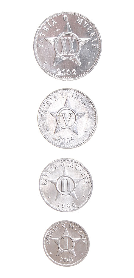 Комплект из 4 монет Металл Куба, 1986 - 2008 гг 1986 г инфо 10473g.