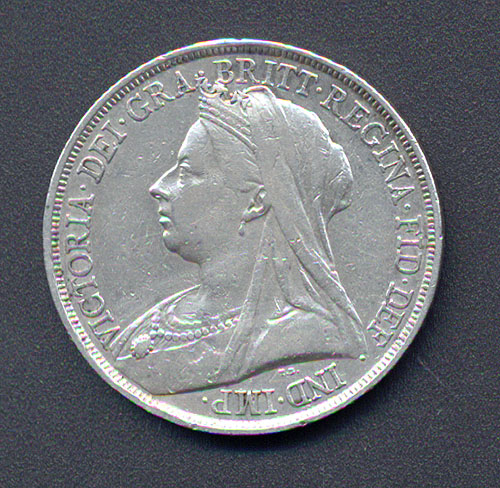 Монета номиналом 1 крона Великобритания Виктория 1893 год 1893 г инфо 10501g.