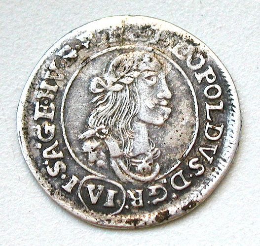 Монета номиналом 6 крейцеров Венгрия, 1672 год Диаметр 25,5 мм 9999 г инфо 10504g.