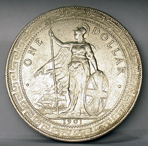 Монета номиналом 1 доллар (азиатский, торговый) Британская Империя, 1901 год 1901 г инфо 10505g.