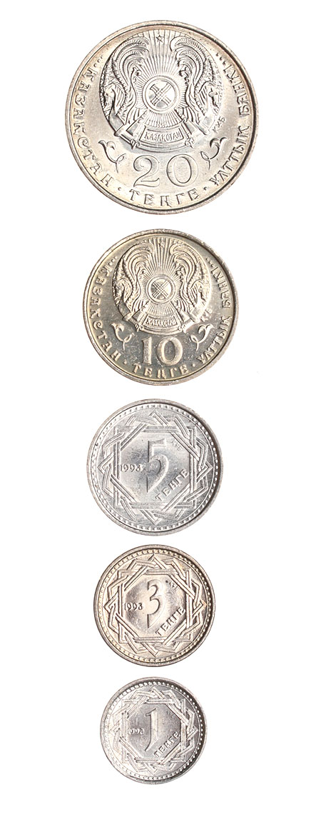 Комплект из 5 монет Металл Казахстан, 1993 год 1993 г инфо 10552g.