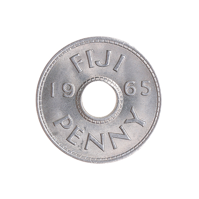 Монета номиналом 1 пенни Металл Королевство Фиджи, 1965 год 1965 г инфо 10555g.