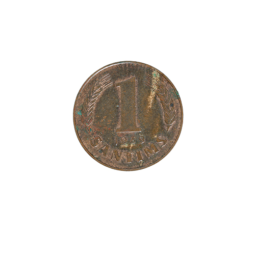 Монета номиналом 1 сантим Медь Латвия, 1939 год 1939 г инфо 10562g.