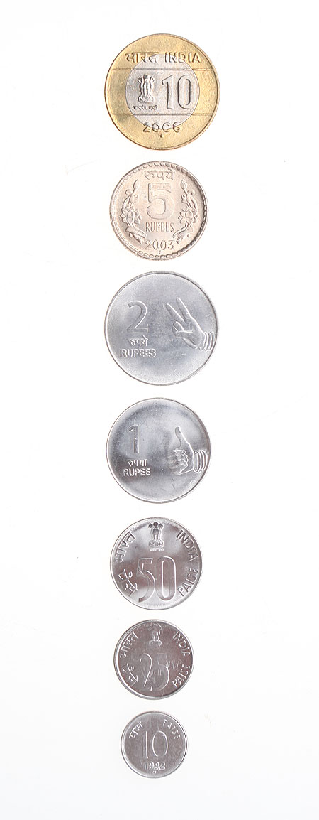 Комплект из 7 монет Металл Индия, 1992-2009 гг 1992 г инфо 10564g.
