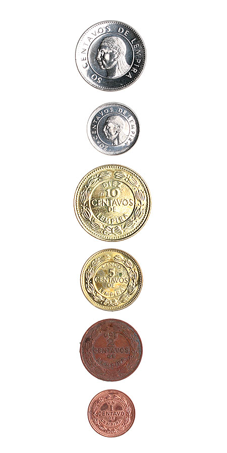 Комплект из 6 монет Металл Республика Гондурас, 1974 - 2006 гг 1974 г инфо 10578g.