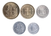 Набор из 5 монет Исландия, 1960-1970-е гг 1967 г инфо 10584g.
