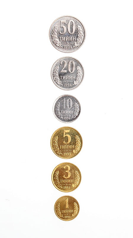 Комплект из 6 монет Металл Республика Узбекистан, 1994 год 1994 г инфо 10592g.