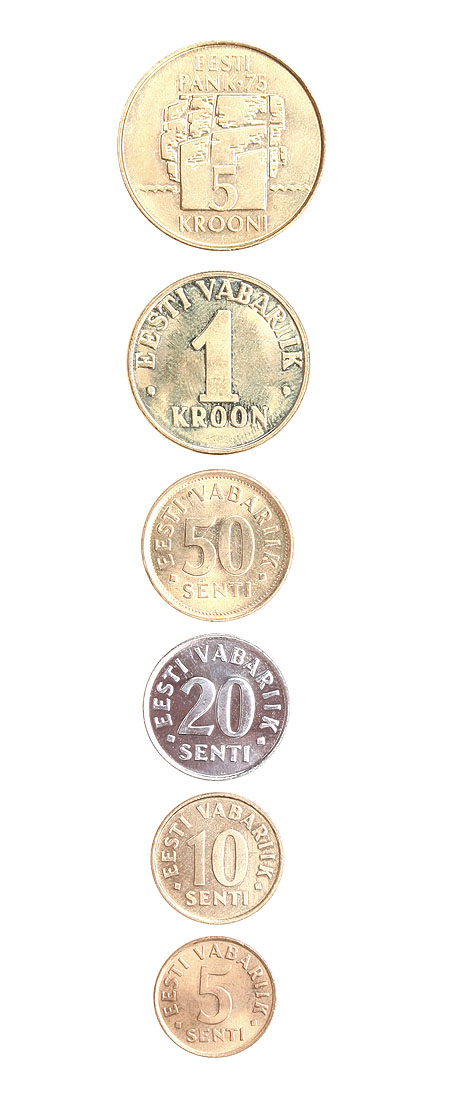 Комплект из 6 монет Металл Эстония, 1991 - 2003 гг 1991 г инфо 10599g.