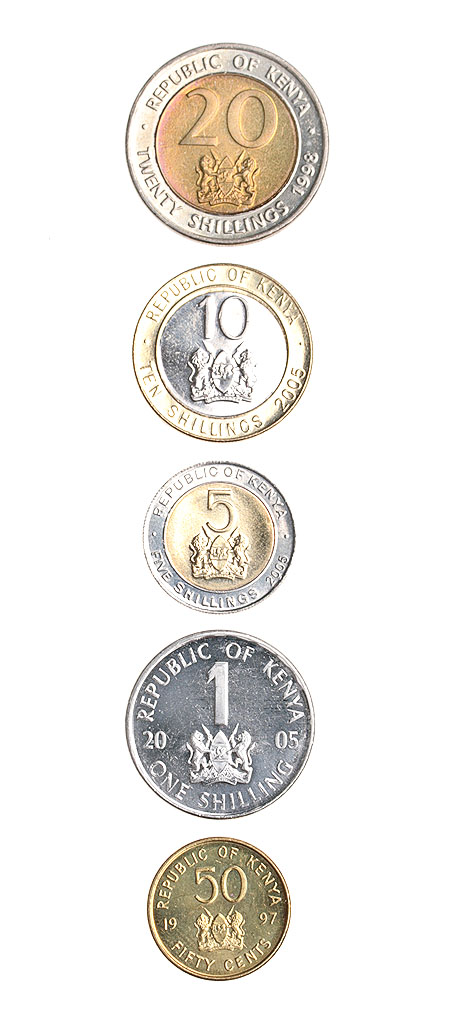 Комплект из 5 монет Металл Кения, 1997 - 2005 гг 1997 г инфо 10604g.