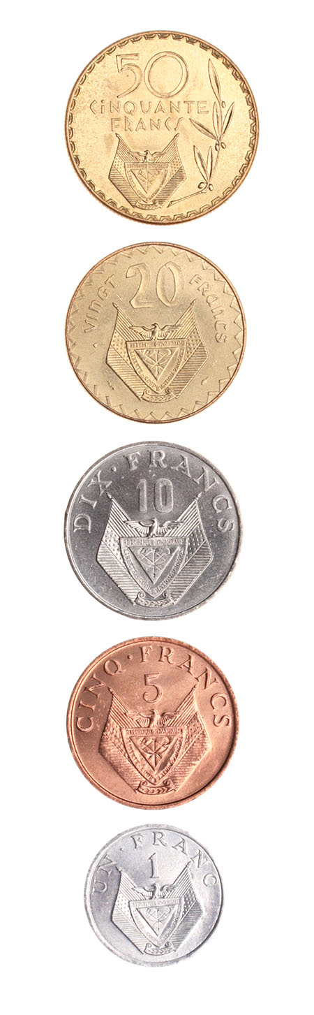 Комплект из 5 монет Металл Республика Руанда, последняя четверть XX века 1977 г инфо 10610g.