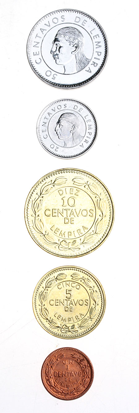 Комплект из 5 монет Металл Гондурас, 1957 - 2006 гг 1957 г инфо 10612g.