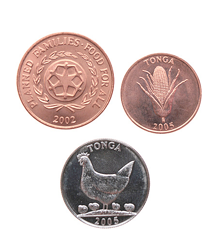 Комплект из 3 монет Металл Тонга, 2002 - 2005 гг 2002 г инфо 10628g.