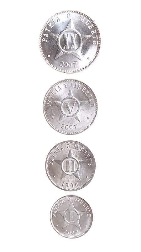 Комплект из 4 монет Металл Республика Куба, 1986-2007 гг 1986 г инфо 10629g.