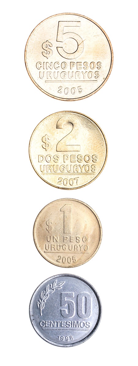 Комплект из 4 монет Металл Уругвай, конец XX - начало XXI вв 1998 г инфо 10631g.