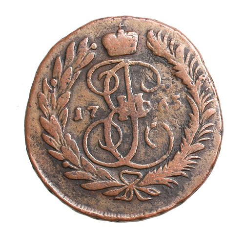 Монета номиналом 2 копейки (медь), Россия, 1765 год Красный монетный двор 1765 г инфо 10766g.