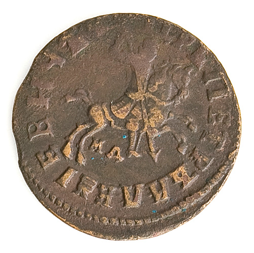 Монета номиналом 1 копейка Медь Россия, 1715 год 9999 г инфо 10797g.
